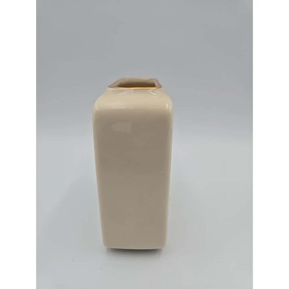 Lenox Floral Tiger Lily Square Vase‎  24K Gold Trim 4